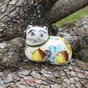 Hand painted ceramic cat